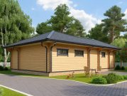 Угловая баня из бруса