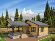 Баня с просторной террасой