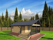 Одноэтажная баня из бруса 4 на 8