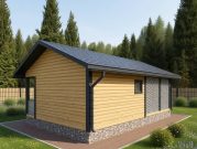 Одноэтажная баня 5 на 7