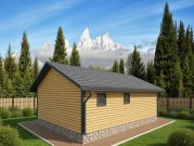 Баня 6х9 с террасой