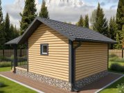 Баня 4,5 на 6 с открытой верандой