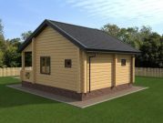 Баня 6х7 с террасой