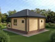 Баня 5 на 6 с террасой