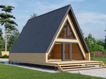 А-фрейм дом 6х8