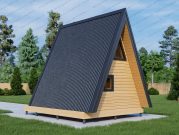 Дом 4х4 в стиле А-фрейм