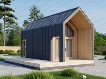 Барнхаус 3х8 с террасой