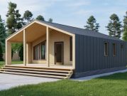 Одноэтажный барнхаус с террасой