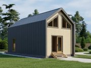Каркасный дом 5х8 в стиле Барнхаус
