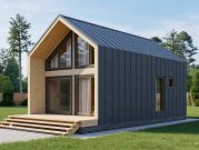 Двухэтажный барнхаус с террасой и вторым светом