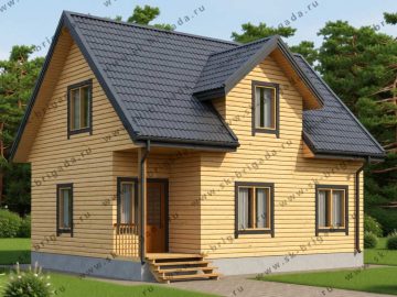 Каркасный дом 7х9 в полтора этажа