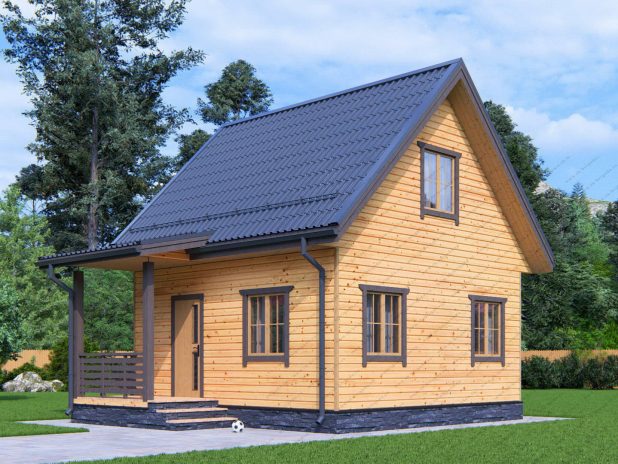 Дом из бруса 6х6 с мансардой под ключ