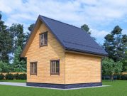 Брусовой дом 6х6 с мансардой