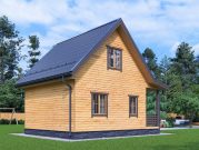 Дом из бруса 6 на 6 с мансардой