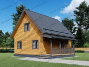 Каркасный дом 7х8 с мансардой