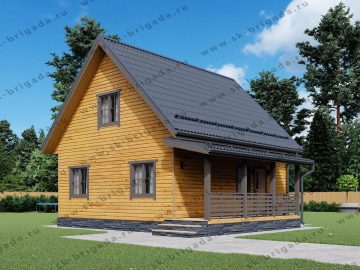 Каркасный дом 7х8 с мансардой