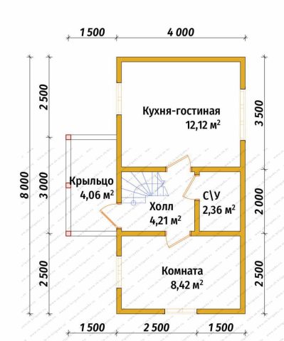Планировка 1 этажа