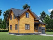 Дом из бруса 7х10 с гаражом