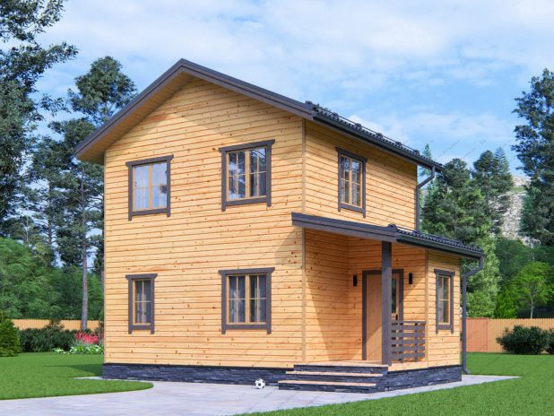 Дом из бруса 6х8 с теплым тамбуром под ключ