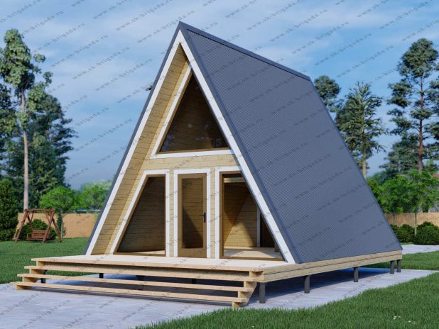 Шалаш А-фрейм под ключ – проекты и цены на треугольные дома 
