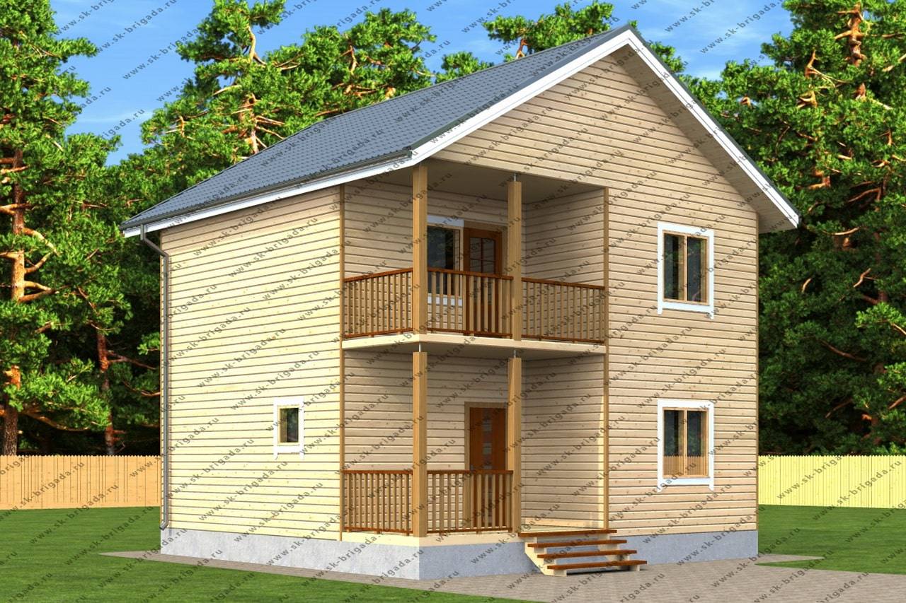 Двухэтажные дома из бруса - проекты, цены, стоимость строительства больших и маленьких