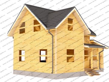 Дом из бруса 7 на 10 с гаражом