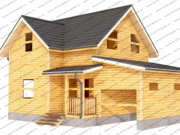 Дом из бруса 7х10 с гаражом