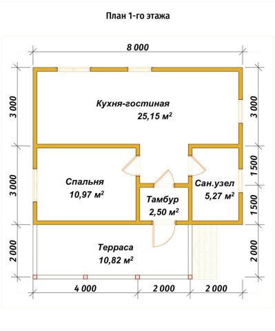 Планировка 1 этажа