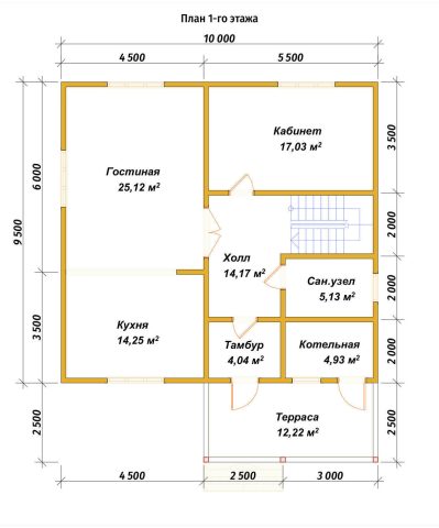 Планировка 1 этажа