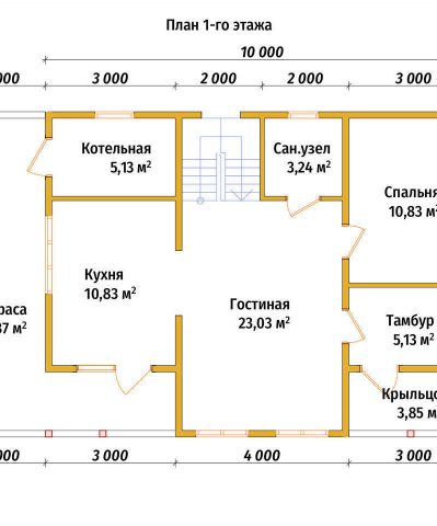Планировка 1 этажа