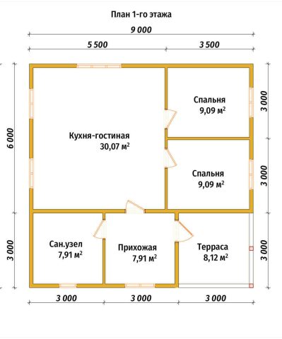 Планировка 1 этажа