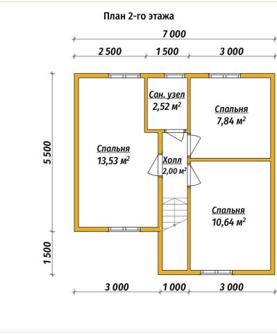 Планировка 2 этажа