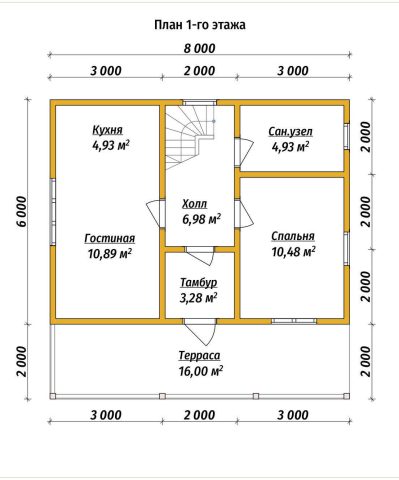 Планировка 1 этажа