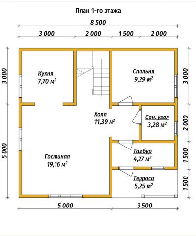 Планировка 1 этажа