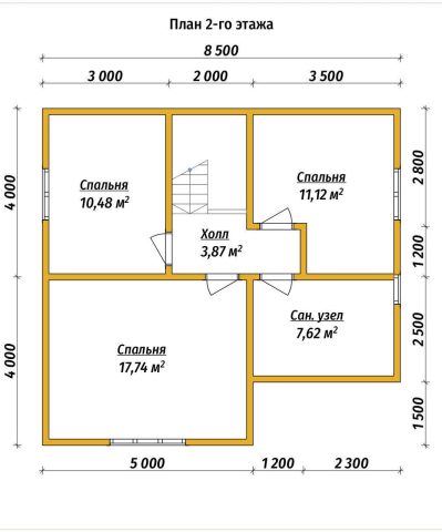 Планировка 2 этажа