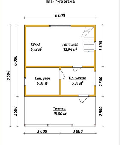 Планировка 1 этажа