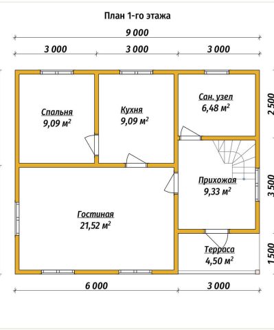 Планировка 1 этажа