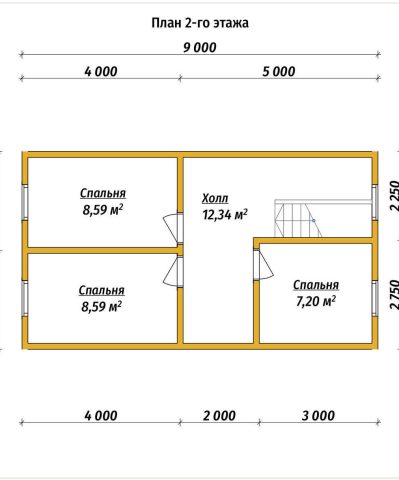 Планировка 2 этажа