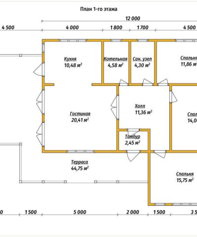 Планировка 1 этажа