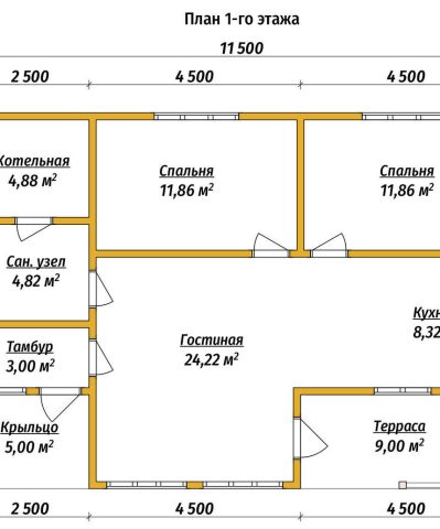 Планировка 1 этажа