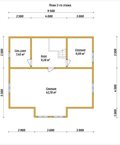 Планировка 2 этажа