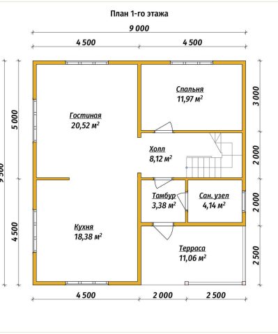 Планировка 1 этажа