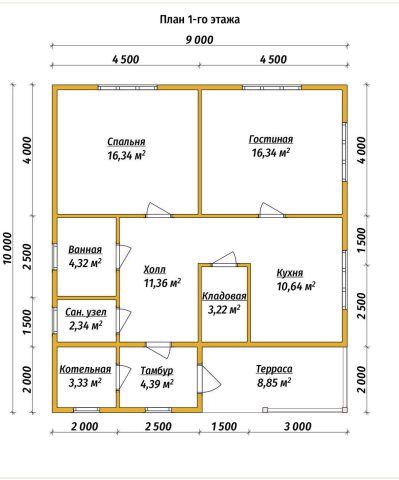 Планировка 1 этажа