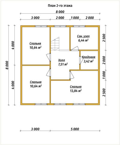 Планировка 2 этажа
