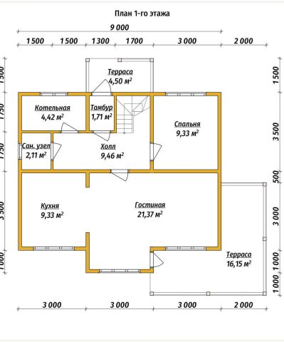 Планировка 1 этажа