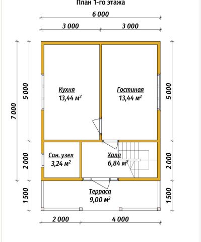 Планировка 1 этажа