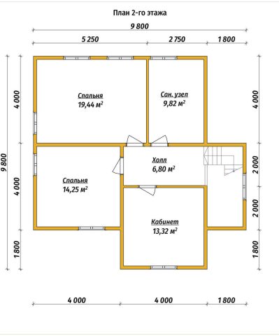 Планировка 2 этажа