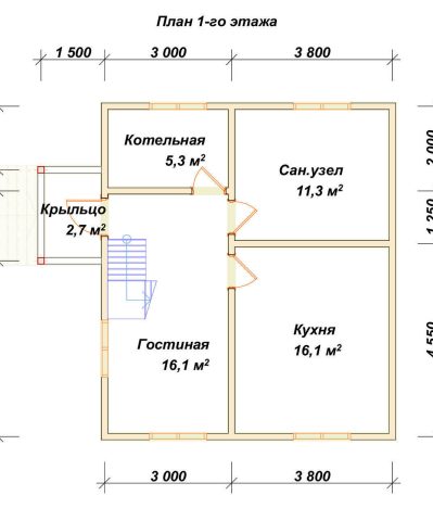 Планировка 1 этажа
