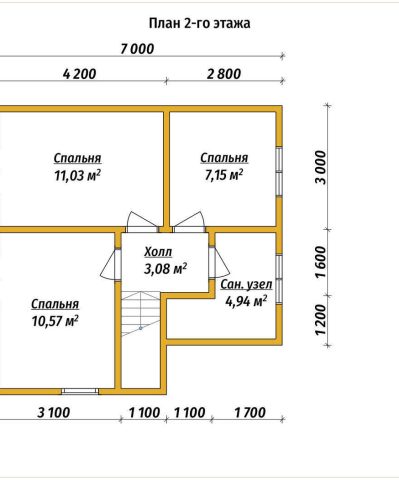Планировка 2 этажа